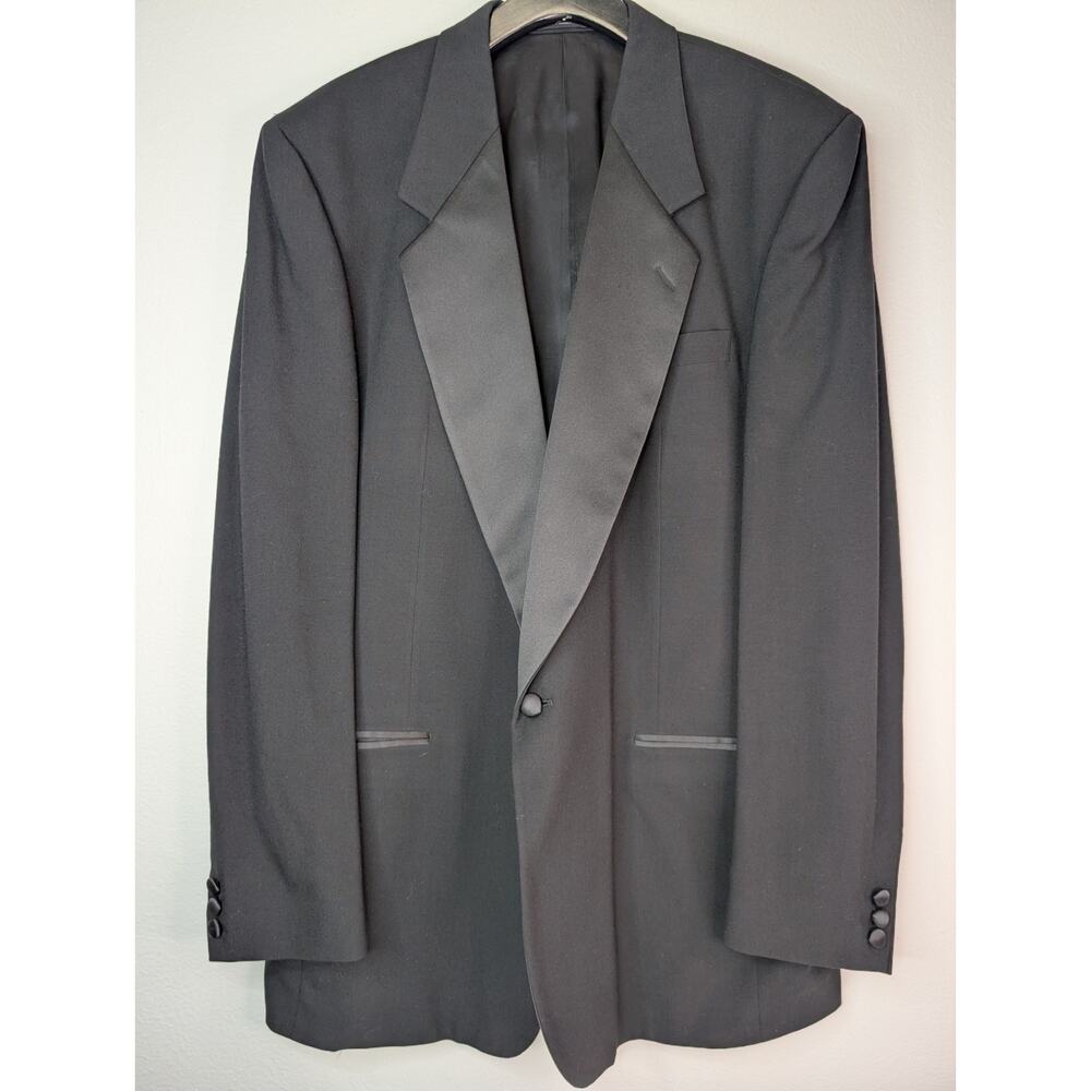 Giorgio Bissoni men's Black Wool Tuxedo Jacket 46L